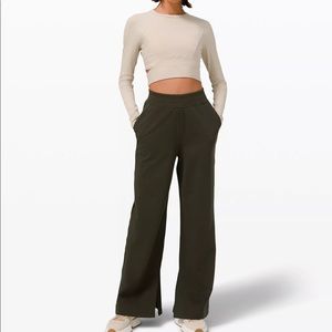 NWT Lululemon LA side split wide leg HR pant
